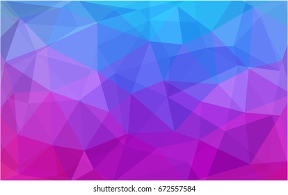 Light Pink, Blue vector modern geometrical abstract background. Texture, new background. Geometric background in Origami style with gradient. 