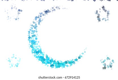 Light Pink, Blue vector modern geometrical background. Abstract template. Geometric pattern in square style with gradient.