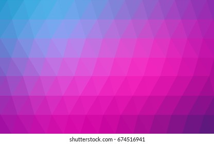 Light Pink, Blue vector modern geometrical abstract background. Texture, new background. Geometric background in Origami style with gradient. 