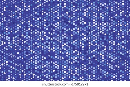 Light Pink, Blue vector modern geometrical circle abstract background. Dotted texture template. Geometric pattern in halftone style with gradient. 