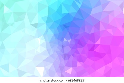 Light Pink, Blue vector modern geometrical abstract background. Texture, new background. Geometric background in Origami style with gradient. 