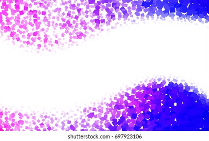 Light Pink, Blue vector modern geometrical background. Abstract template. Geometric pattern in square style with gradient.