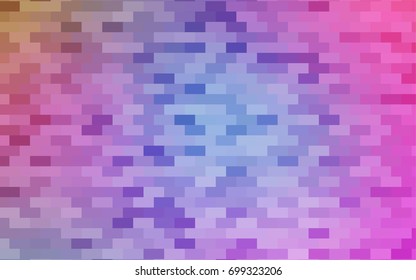 Light Pink, Blue vector modern geometrical background. Abstract template. Geometric pattern in square style with gradient.