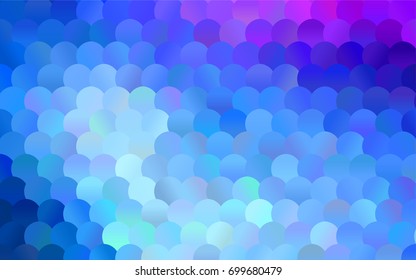 Light Pink, Blue vector modern geometrical circle abstract background. Dotted texture template. Geometric pattern in halftone style with gradient. 