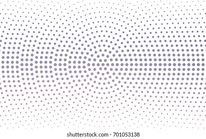 Light Pink, Blue vector modern geometrical circle abstract background. Dotted texture template. Geometric pattern in halftone style with gradient. 