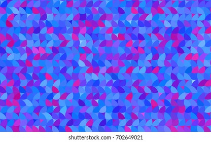 Light Pink, Blue vector modern geometrical circle abstract background. Dotted texture template. Geometric pattern in halftone style with gradient. 
