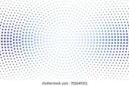 Light Pink, Blue vector modern geometrical circle abstract background. Dotted texture template. Geometric pattern in halftone style with gradient. 