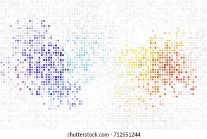 Light Pink, Blue vector modern geometrical background. Abstract template. Geometric pattern in square style with gradient.