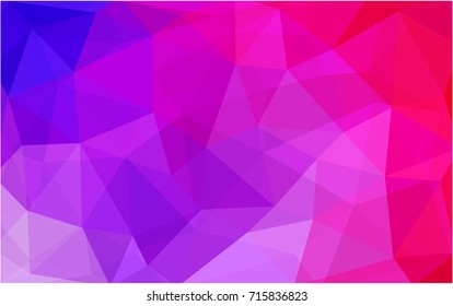 Light Pink, Blue vector modern geometrical abstract background. Texture, new background. Geometric background in Origami style with gradient. 