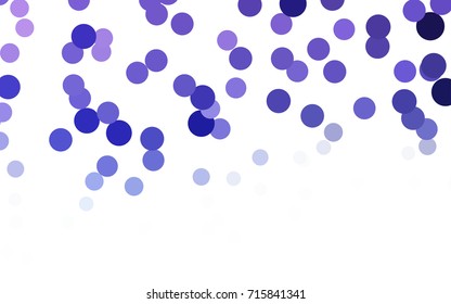 Light Pink, Blue vector modern geometrical circle abstract background. Dotted texture template. Geometric pattern in halftone style with gradient. 