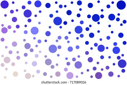 Light Pink, Blue vector modern geometrical circle abstract background. Dotted texture template. Geometric pattern in halftone style with gradient. 