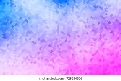 Light Pink, Blue vector modern geometrical circle abstract background. Dotted texture template. Geometric pattern in halftone style with gradient. 