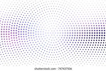 Light Pink, Blue vector modern geometrical circle abstract background. Dotted texture template. Geometric pattern in halftone style with gradient. 