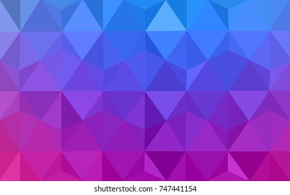 Light Pink, Blue vector modern geometrical abstract background. Texture, new background. Geometric background in Origami style with gradient. 