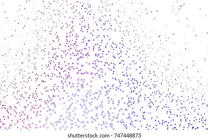 Light Pink, Blue vector modern geometrical circle abstract background. Dotted texture template. Geometric pattern in halftone style with gradient. 