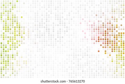 Light Pink, Blue vector modern geometrical circle abstract background. Dotted texture template. Geometric pattern in halftone style with gradient. 
