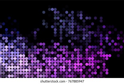 Light Pink, Blue vector modern geometrical circle abstract background. Dotted texture template. Geometric pattern in halftone style with gradient. 