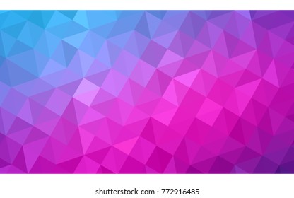 Light Pink, Blue vector modern geometrical abstract background. Texture, new background. Geometric background in Origami style with gradient. 