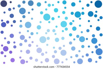 Light Pink, Blue vector modern geometrical circle abstract background. Dotted texture template. Geometric pattern in halftone style with gradient. 
