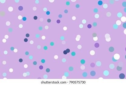 Light Pink, Blue vector modern geometrical circle abstract background. Dotted texture template. Geometric pattern in halftone style with gradient. 