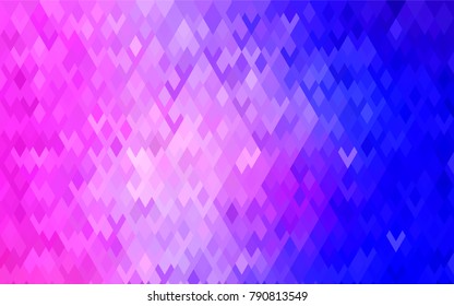 Light Pink, Blue vector modern geometrical background. Abstract template. Geometric pattern in square style with gradient.
