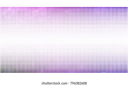 Light Pink, Blue vector modern geometrical circle abstract background. Dotted texture template. Geometric pattern in halftone style with gradient. 