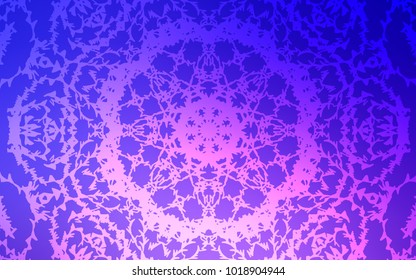Light Pink, Blue vector natural abstract pattern. Colorful abstract illustration with lines drawn by child in Asian style. The pattern can be used for coloring books and pages for kids.