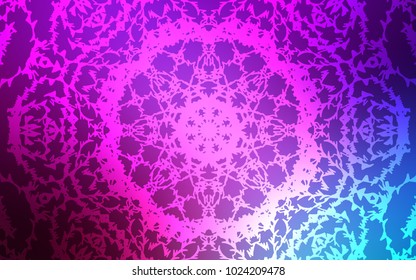 Light Pink, Blue vector natural abstract template. Brand-new colored illustration in blurry style with doodles drawn by child. The pattern can be used for wallpapers and coloring books.