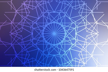 Light Pink, Blue vector natural abstract pattern. Shining colored illustration with childish doodles in Arabic style. Brand-new design for your business.
