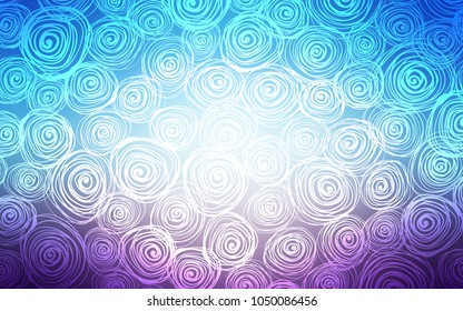 Light Pink, Blue vector natural abstract background. Doodle illustration of roses in Origami style with gradient. Hand painted design for web, wrapping, wallpaper.