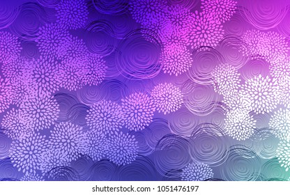 Light Pink, Blue vector natural elegant background. Decorative shining illustration with doodles on abstract template. The template can be used as a background for cell phones.
