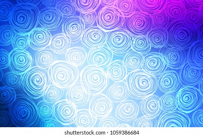 Light Pink, Blue vector natural elegant pattern. Modern geometrical abstract illustration with roses. A new texture for your design.