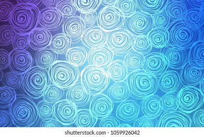 Light Pink, Blue vector natural abstract pattern. Creative illustration in blurred style with roses. The elegant pattern can be used as a part of a brand book.