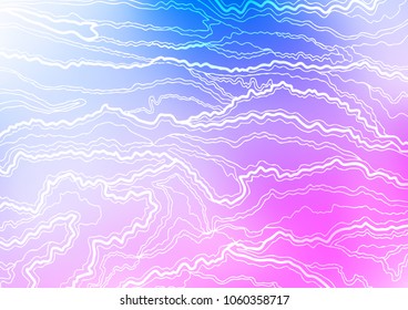 Light Pink, Blue vector natural abstract template. A vague abstract illustration with doodles in Indian style. Hand painted design for web, wrapping, wallpaper.