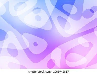 Light Pink, Blue vector natural abstract pattern. Shining colored illustration with doodles in Zen tangle style. Brand-new style for your business design.