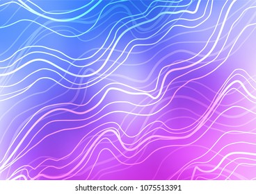 Light Pink, Blue vector natural elegant background. Glitter abstract illustration with doodles and Zen tangles. The doodle design can be used for your web site.