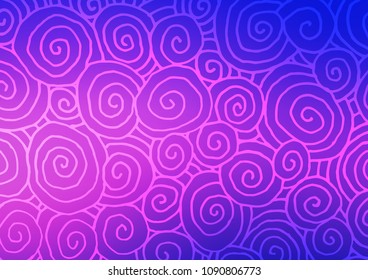 Light Pink, Blue vector natural elegant texture. Colorful illustration in abstract style with doodles and Zen tangles. The template can be used as a background for cell phones.