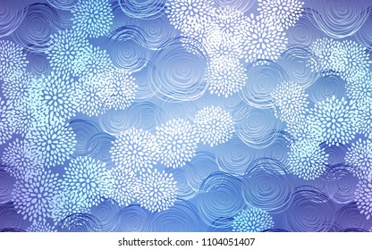 Light Pink, Blue vector natural abstract template. Modern geometrical abstract illustration with flowers. A completely new design for your business.