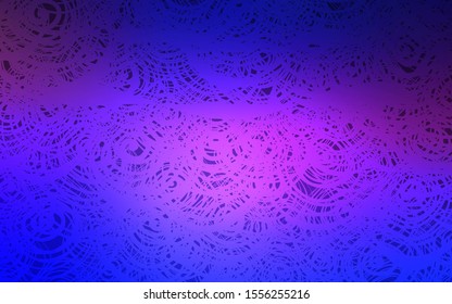 Light Pink, Blue vector natural abstract background. Decorative shining illustration with doodles on abstract template. A new texture for your design.