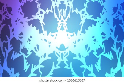 Light Pink, Blue vector natural elegant background. A vague abstract illustration with doodles drawn by child in Indian style. The best blurred design for your business.