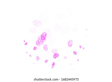 Light Pink, Blue vector natural artwork with flowers. Creative illustration in blurred style with flowers. Brand new style for your business design.