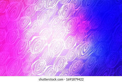 Tapa abstracta natural vectorial azul claro rosa. Una vaga ilustración abstracta con rosas al estilo de los doodles. Nuevo diseño para su negocio.