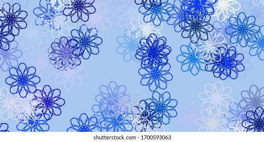Light Pink, Blue vector natural layout with flowers. Simple colored illustration with abstarct flowers. Best design for your business.