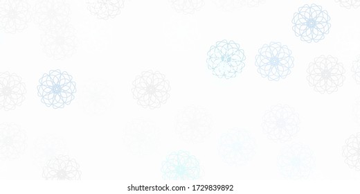 Light pink, blue vector natural artwork with flowers. Colorful flowers in natural style on simple background. Brand new business design.