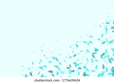 Light Pink, Blue vector natural pattern with leaves. Modern geometrical abstract illustration with leaves. Hand painted design for web, wrapping.