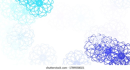 Light Pink, Blue vector natural layout with flowers. Colorful flowers in natural style on simple background. Colorful pattern for spring parties.