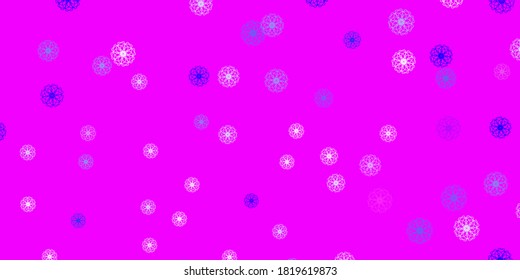 Hellrosa, blaue, Vektorgrafik, natürliche Anordnung mit Blumen. Illustration mit abstrakten bunten Blumen mit Farbverlauf. Kluges Design für die Verpackung, Wallpaper.