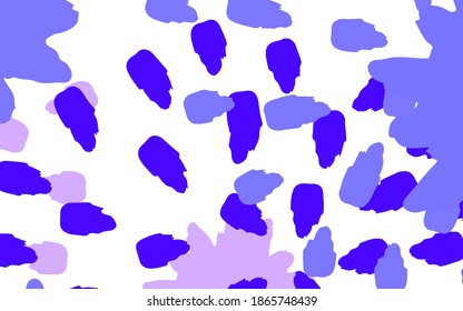 Hellrosa, Blaues, Vektorgrafik-Naturmuster mit Blumen Kreative Illustration im unscharfen Stil mit Blumen. Farbiges Muster für Kinderbücher.