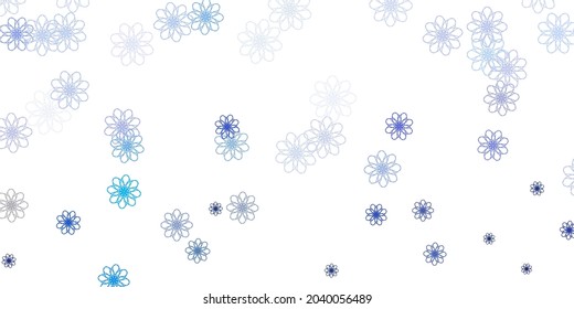 Light Pink, Blue vector natural layout with flowers. Modern design with gradient Flowers on abstract background. Colorful pattern for spring parties.