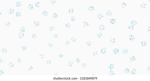 Hellrosa, blaue, Vektorhintergrund mit Blumen. Illustration mit abstrakten bunten Blumen mit Farbverlauf. Farbiges Muster für Frühlingspartys.